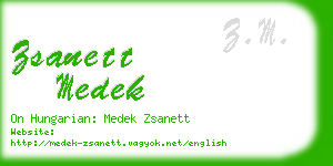 zsanett medek business card